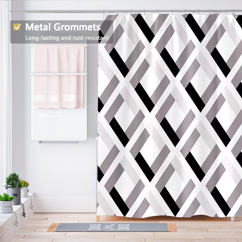 LLSCL Fabric Shower Curtain Liner with Magnets, Waterproof Hotel Quality, 72 x 72 Machine Washable - Image 2